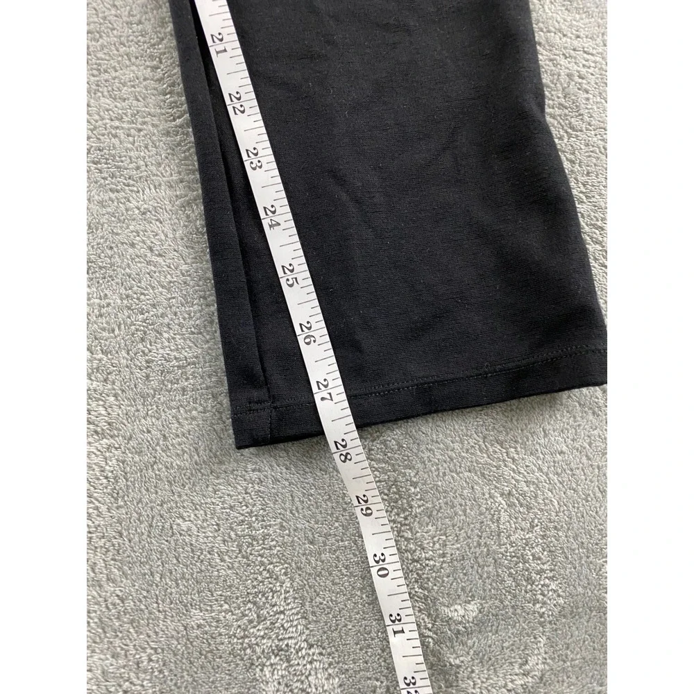 Lauren Ralph Lauren Womens Medium Black Knit Pull On Slim Straight Leg Pants
